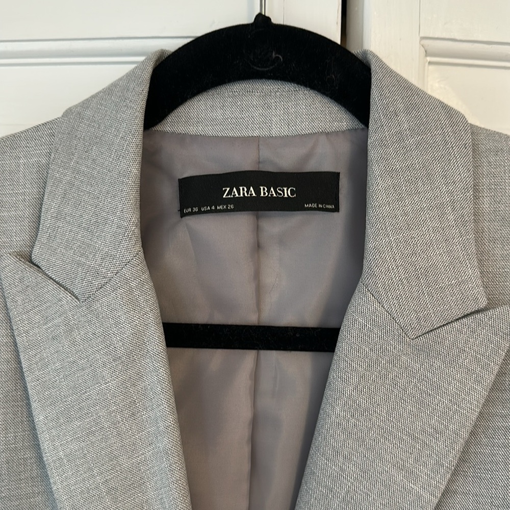 Zara Basic Grey Blazer - image 2